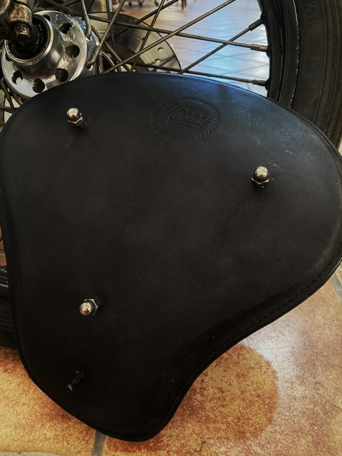 Frankie It`s Alive Tooled Leather Bobber Motorcycle Seat