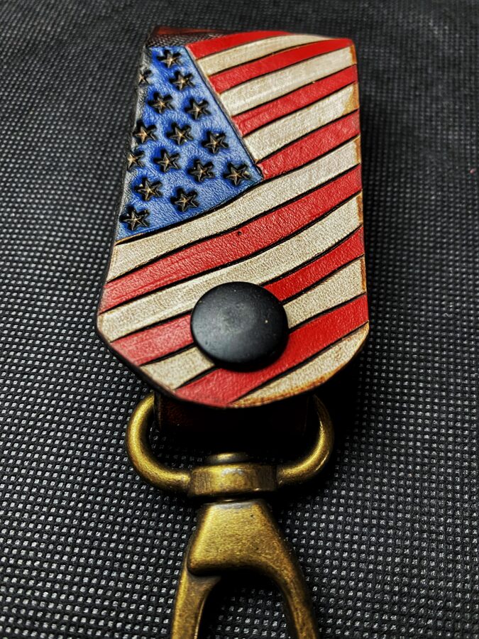 American Flag key fob