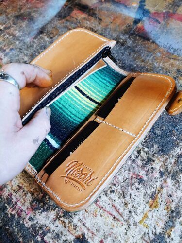 Chicano Handmade Leather chain wallet 