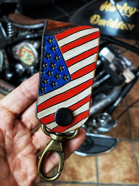 American Flag key fob