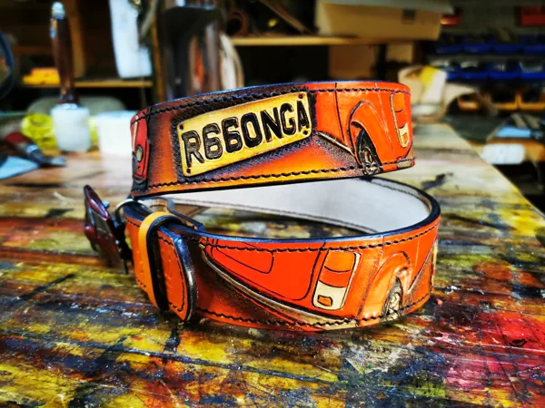 Custom made belt with client car
